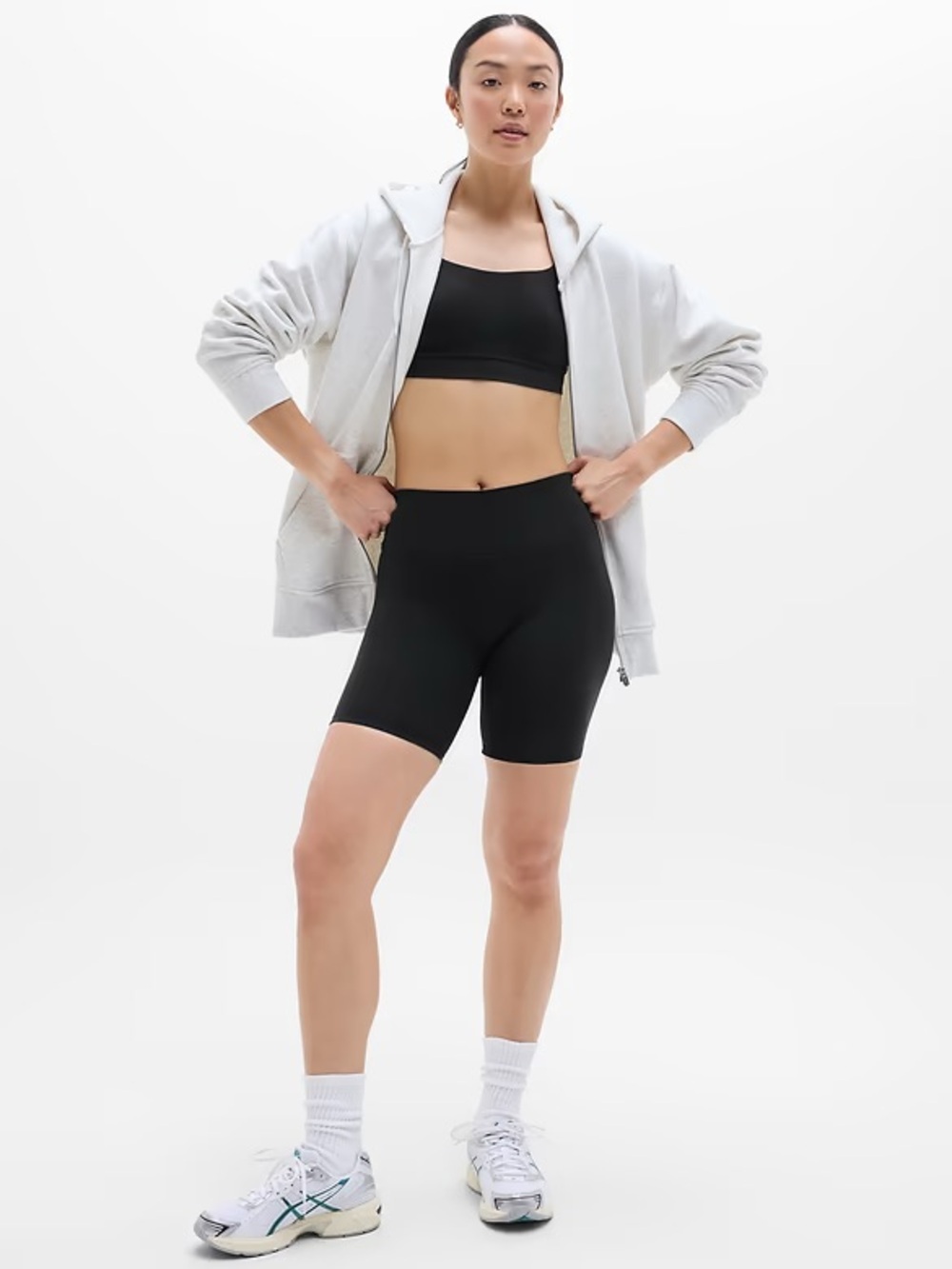 Athleta Black Transcend 7" Bike Shorts - Large